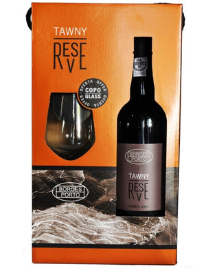 Borges Tawny Reserve Port With Port Wine Glass Case of 6
